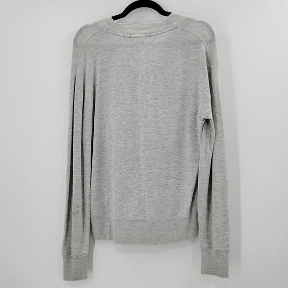 Rag & Bone V Neck Long Sleeve Sweater Lightweight Gray Long Sleeve Modal Size XS - Picture 5 of 7